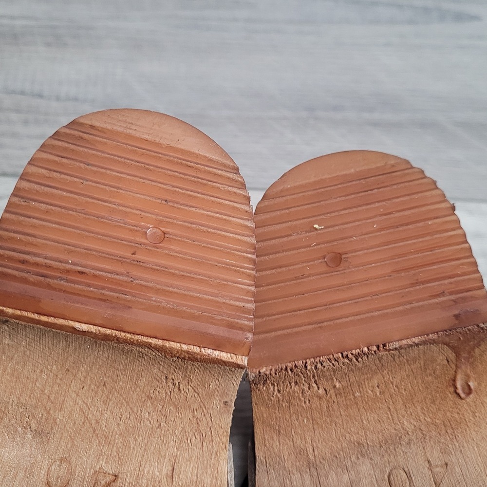 🌸Moheda Sweden Floral Leather Wooden Clogs Women 40 /US 9-9.5 (c-video) - Picture 15 of 16